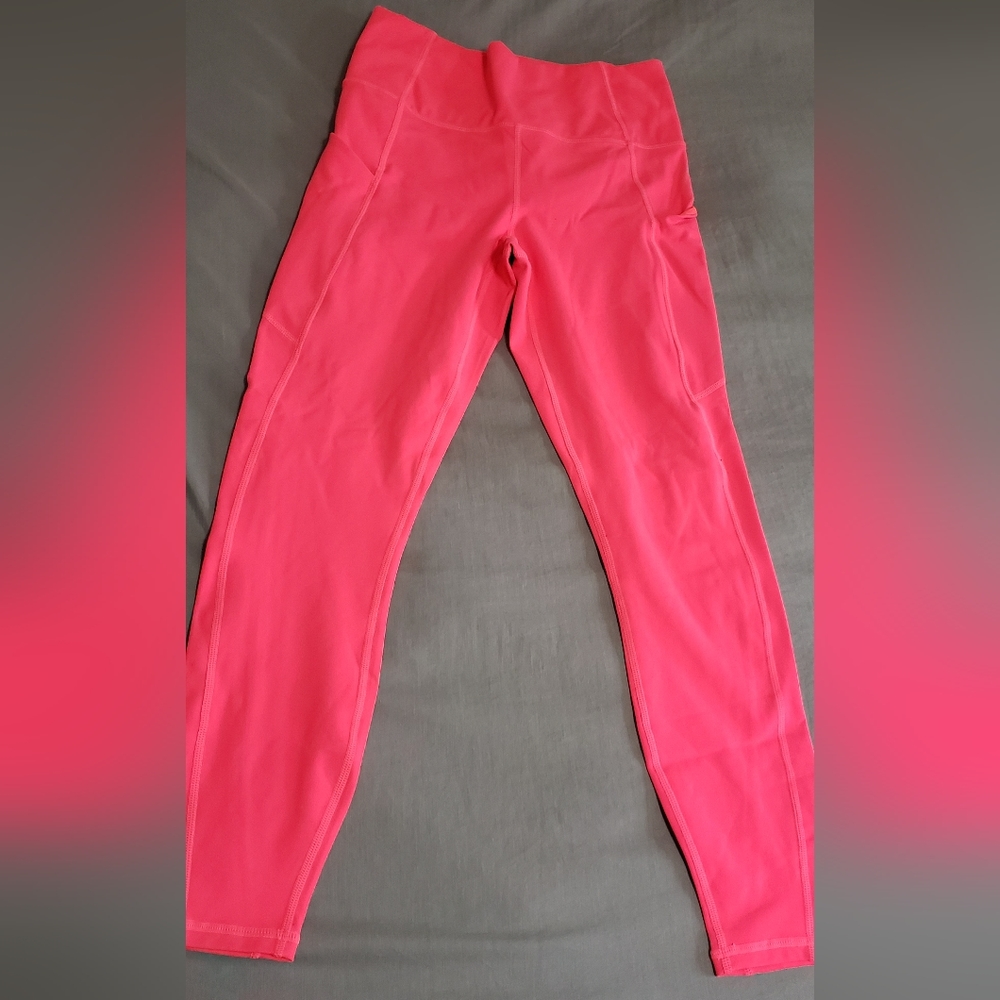 Women's PureLuxe by Fabletics Neon Salmon Pink Leggings